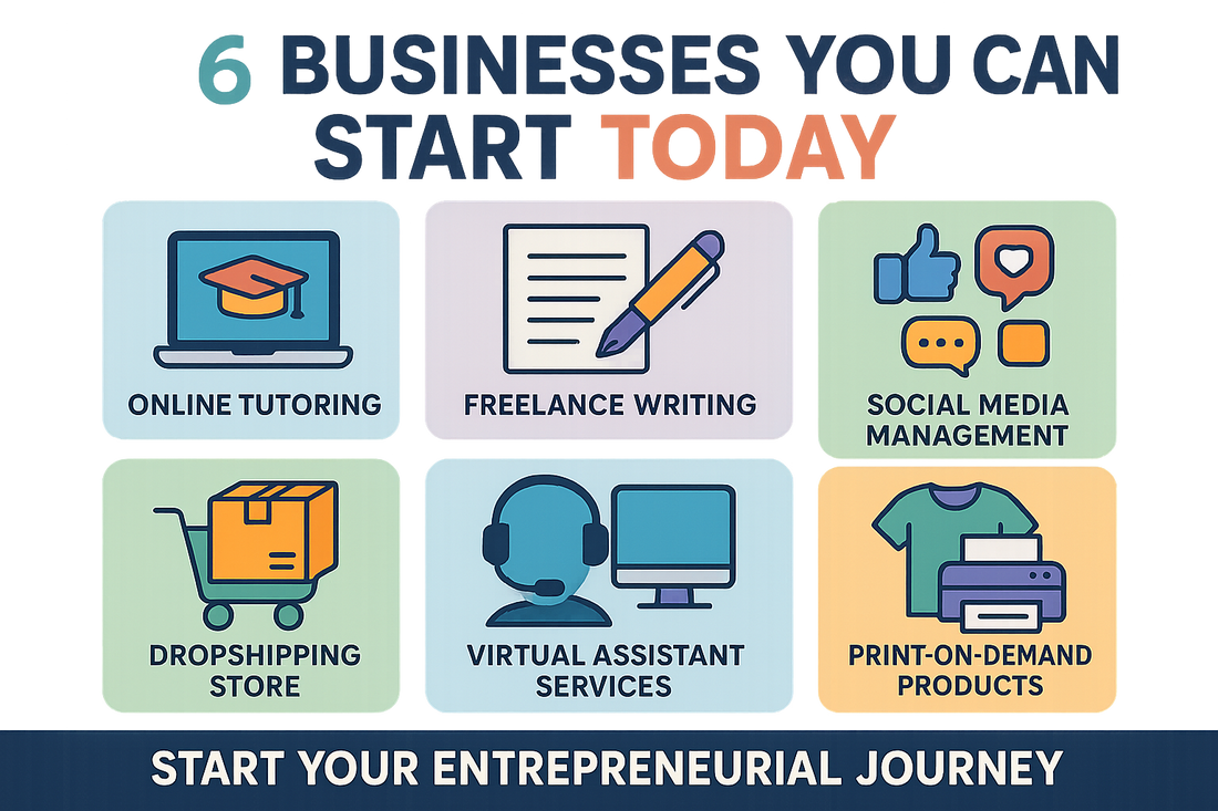 6 Businesses You Can Start TODAY